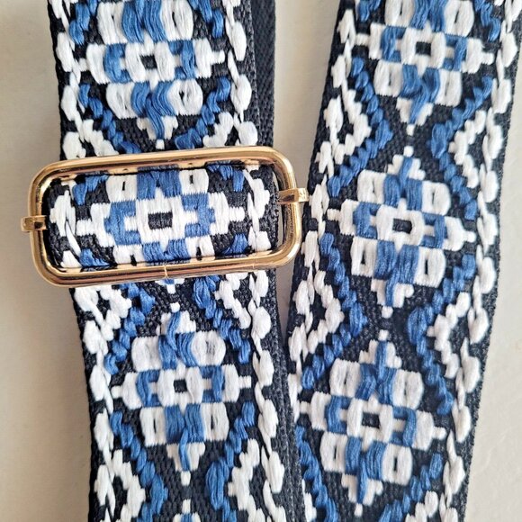 Adjustable Wide Navy Crossbody Strap Replacement for Handbag Purse 2" Guitar - Picture 6 of 13